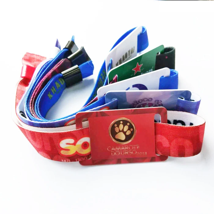 Unique QR Code Festival RFID Fabric Wristband Bracelet for Music Event