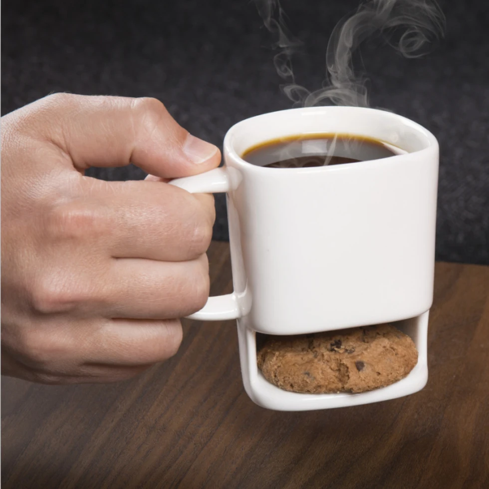 Fantastic Dunk Mug Ceramic Cookies Mug with Biscuit Holder 250ml