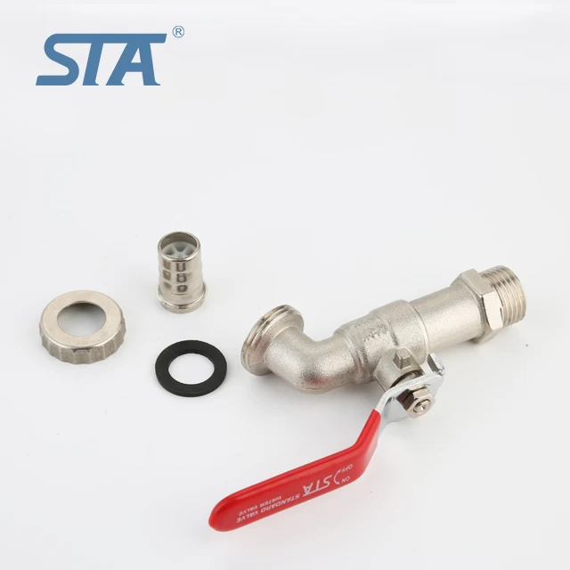 
STA.2001 china faucet factory 2020 new products washing machine water taps garden polished brass ball bibcock 