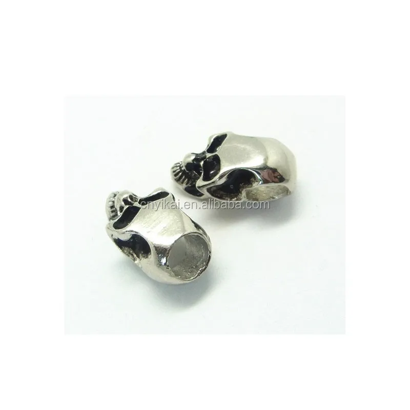 wholesale skull beads for paracord with horizontal holes