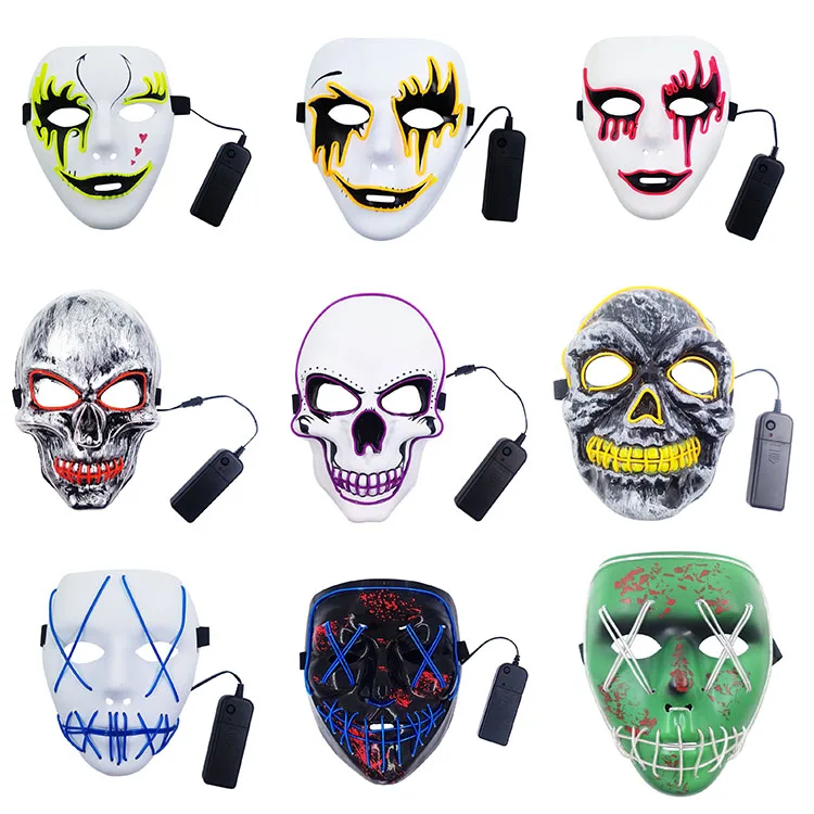 light up face party masks led mask Halloween