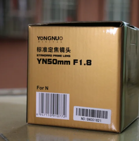 
YONGNUO YN50mm f1.8 YN 50mm AF Lens YN50 Auto Focus lens + hood +UV len + bag for Canon DSLR Cameras 