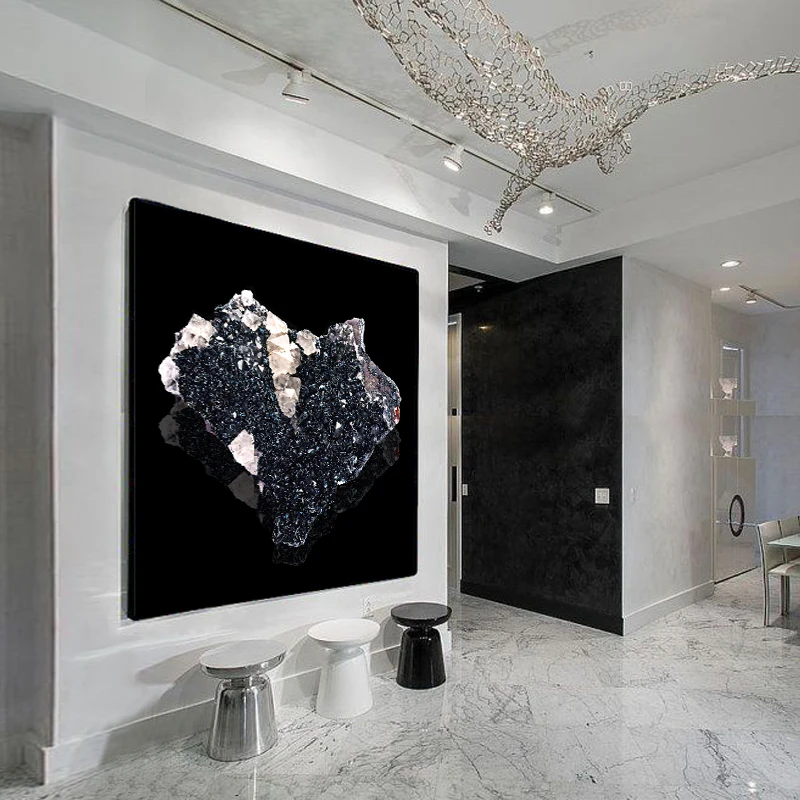 
Minimalist diamond shape canvas print painting large 3D living room wall art decor decoration piece 