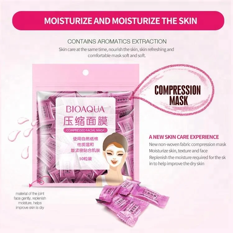 BIOAQUA Pro-thin Skin Care DIY Disposable Nonwoven Fabric Compressed Facial Mask