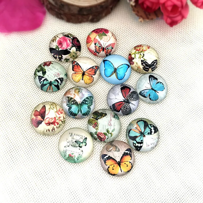 12mm Butterfly Jewel Decorative Metal Pins Craft GLASS stone Gem Scrapbooking Brads for gifts decorate office paper fastener diy