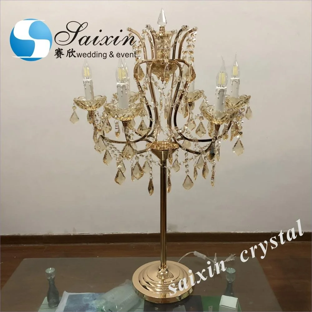 China wholesale wedding crystal lights chandelier for centerpieces weddings decoration