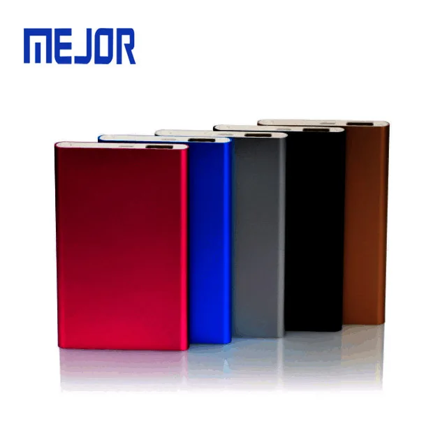 Slim USB power banks 10000mah external cell phone powerbank 2A fast 20000mah portable charger