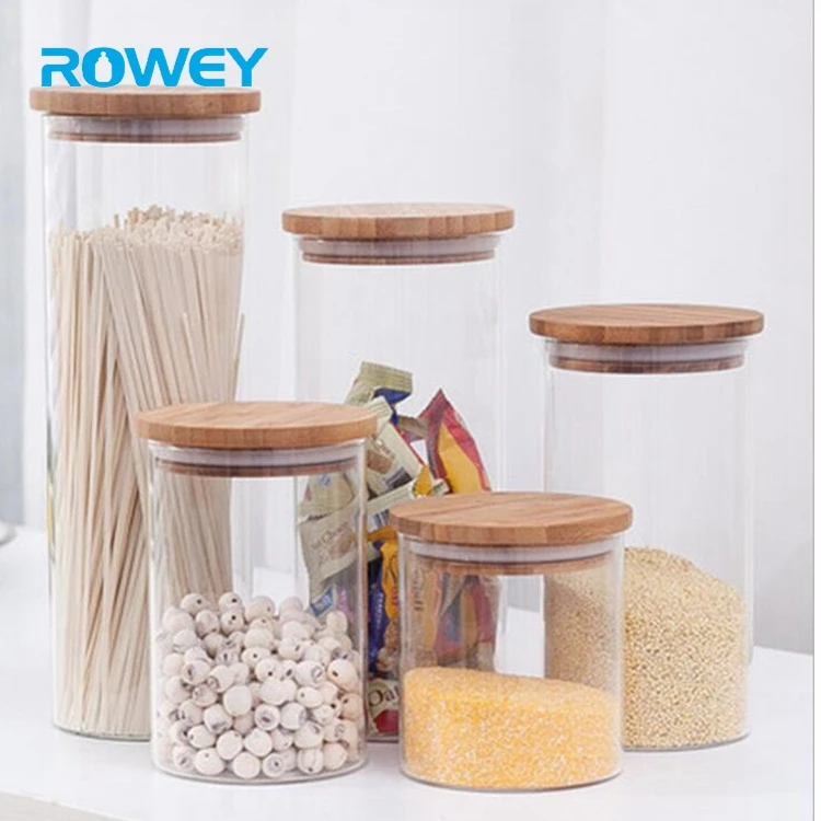 Wholesale round bottom fancy food storage coffee glass jar