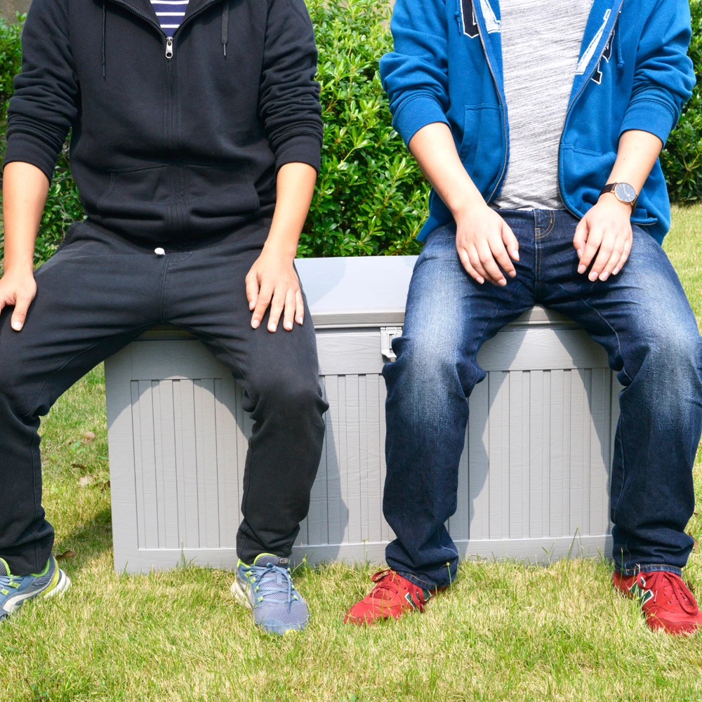 VERTAK 270L indoor and outdoor cushion storage plastic box/garden storage container for seats