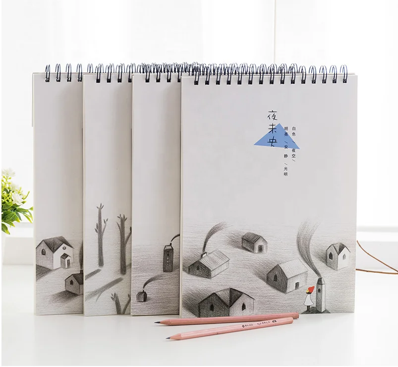 New design High quality and beautiful school notebook bulk spiral sketchbook