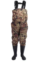 Fulljion, нейлоновое покрытие из ПВХ, водонепроницаемые мужские нагрудные сапоги, рыболовные сапоги