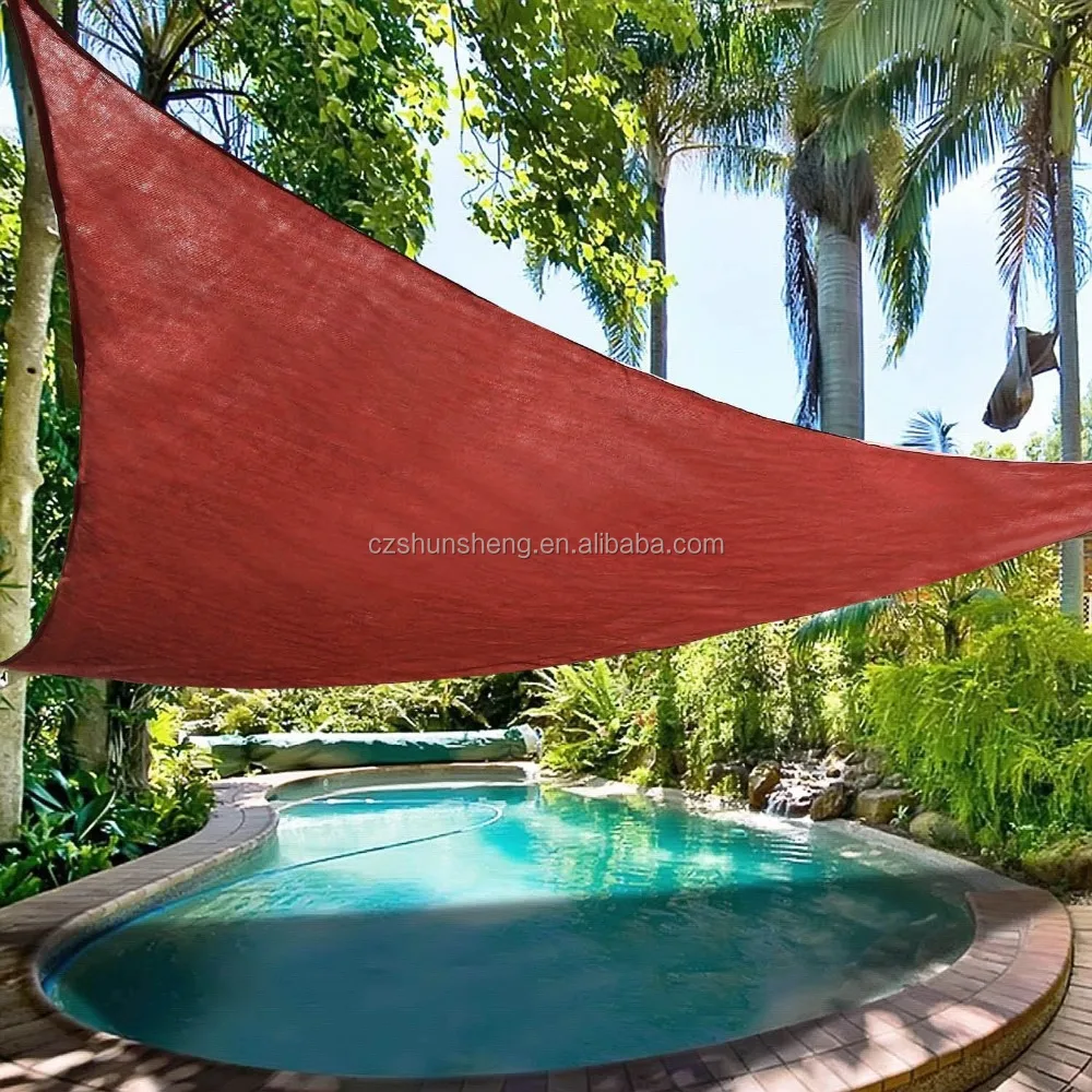 virgin hdpe triangle swimming pool shade sail carport