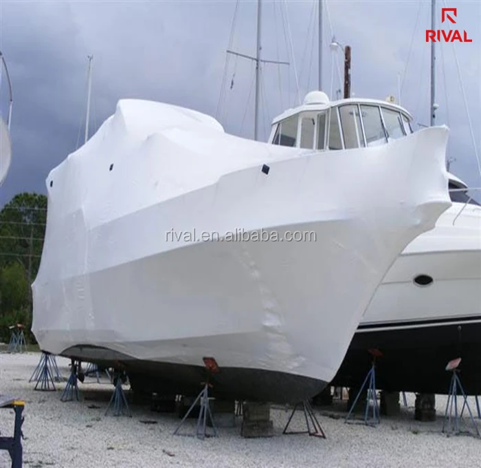 White color 12 months UV ldpe UV shrink wrap film for boats, cars, scaffold and aircraft