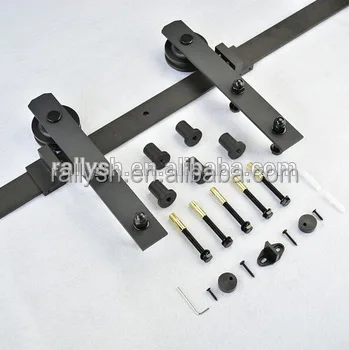 
soft-closing system for sliding glass doors Classic sliding top mounted barn wood door hang roller track hardware 