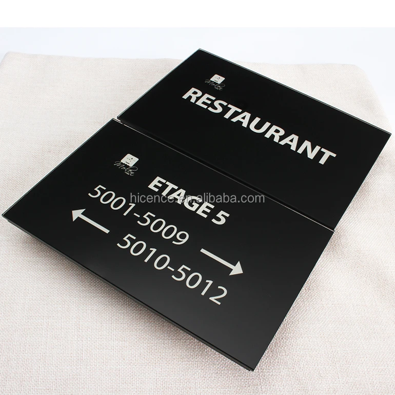 Customized Tempered Glass LED Door Signs