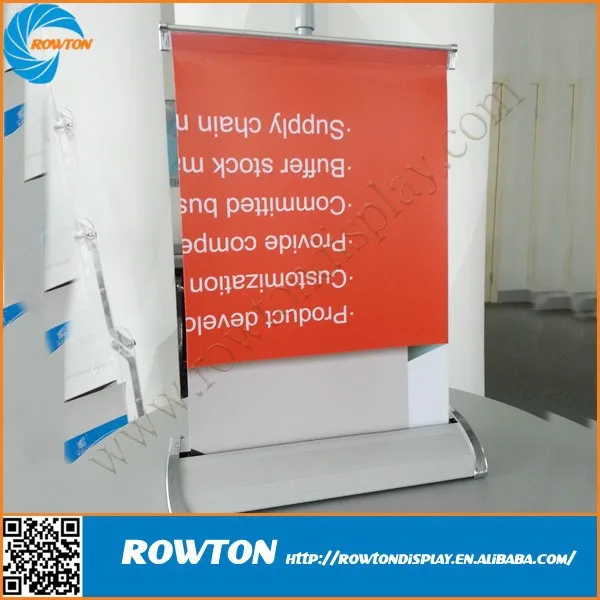 A4 size mini banner tabletop display roll up stand