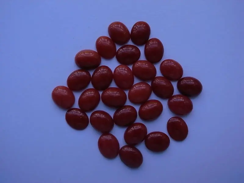 Italian Red coral oval cabochons corallium rubrum available size 5x3 6x4 7x5 8x6 9x7 10x8 12x9 12x10 14x10 16x12 18x13 20x15 mm