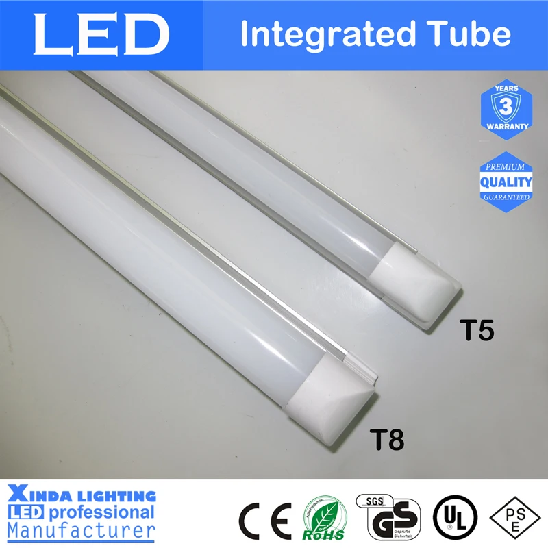 
high lumens t5 t8 integrated tube split tube 600mm 1200mm 9w 18w 36w led reb tube 