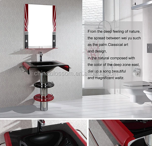 Floor Standing 304 Stainless Steel Support Bathroom Colorful Cheap Glass Pedestal Basin Sink