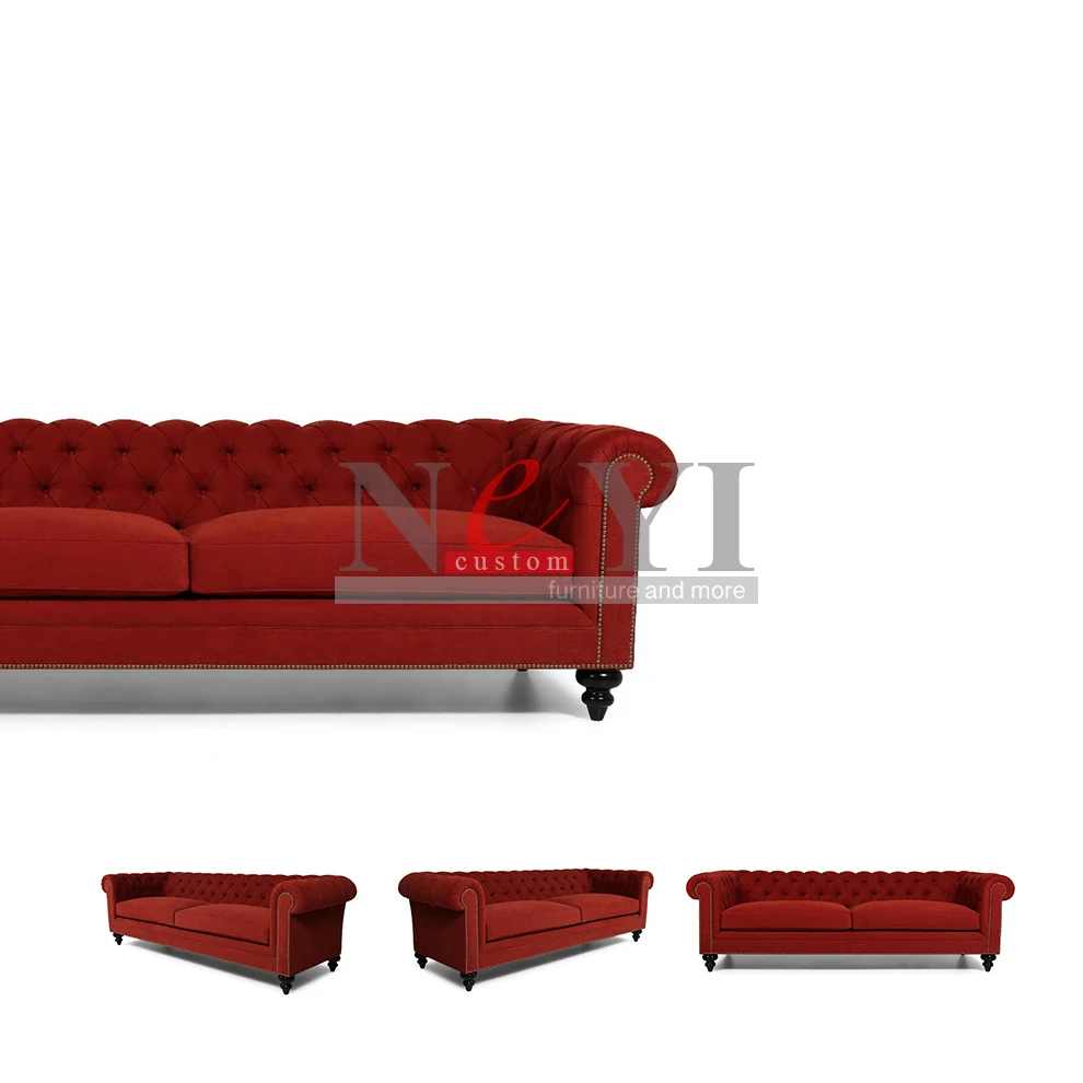 SF017 Farmhouse Antique Home Hotel Villa Furniture Grey Solid Wood Oak 3 Seat Sofa Couch Living Room