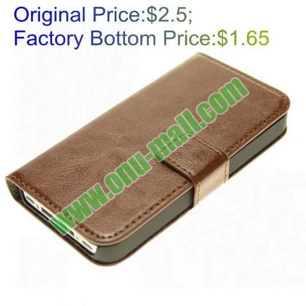 Кошелек Карты слот искусственная кожа сотовых мобильных телефонов дело для iPhone 4S