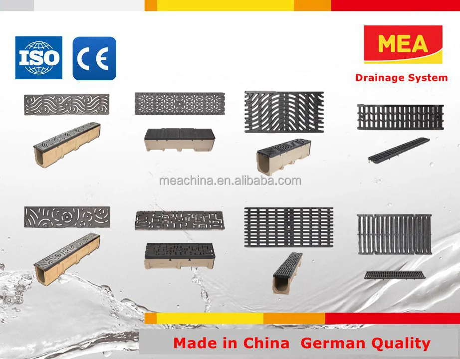 High Quality outdoor Channel drain cover /water drain channel & grate for sale