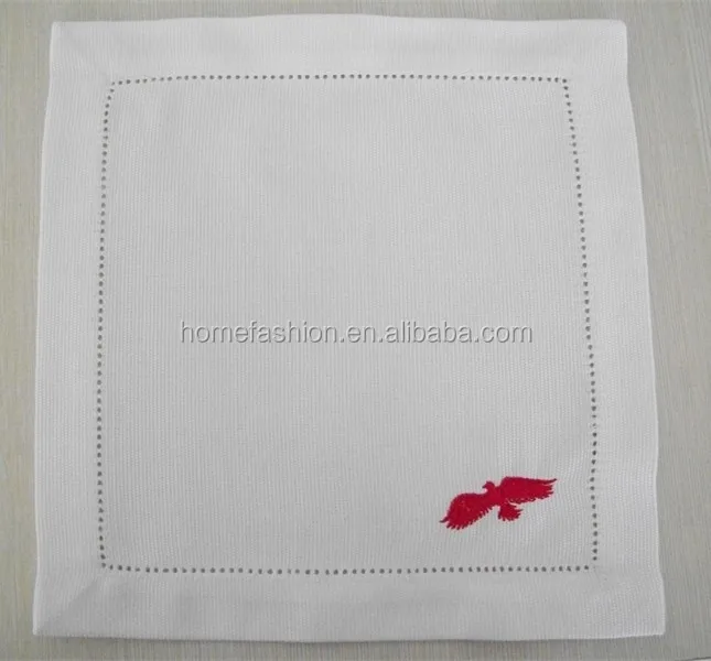 
Коктейльные салфетки с вышивкой из 100% хлопка и салфетки с подолом 