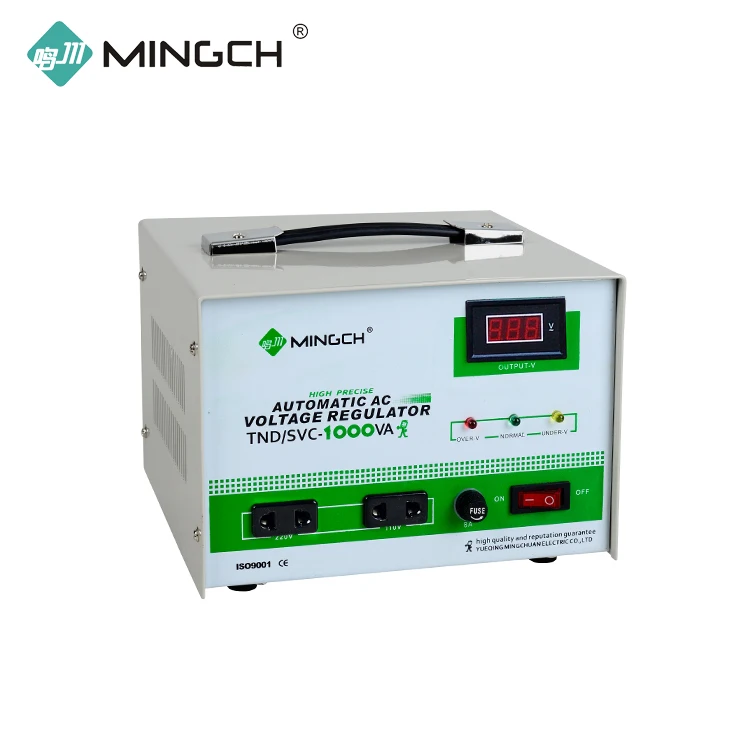 MINGCH China Customized Single Phase 2Kva 1.5kva 1500VA AC Automatic Voltage Stabilizer AVR 2000 Watt Regulator