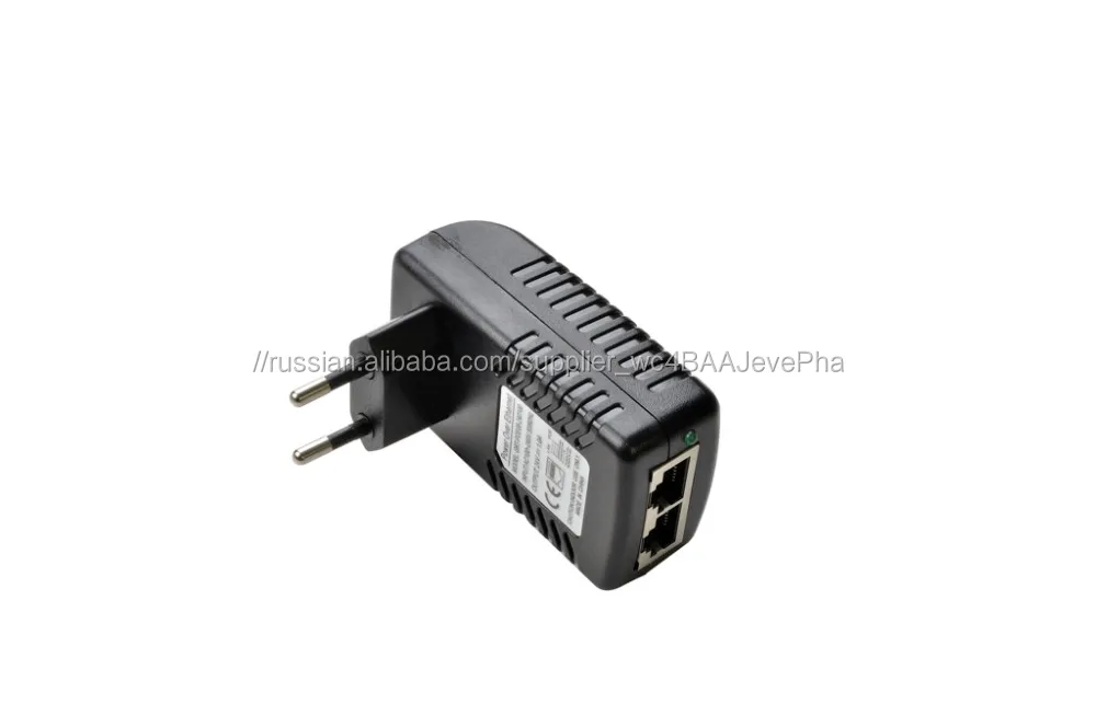 гигабитный PoE инжектор 24Vdc 15W адаптер PoE пассивный сплиттер PoE для камеры CCTV / PoE коммутатор / IP-телефон