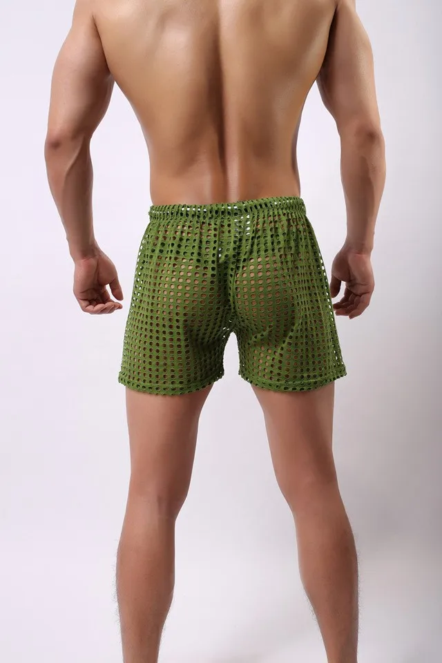 2020 Sexy Mesh Shorts Men Transparent Gay Penis Shorts ...