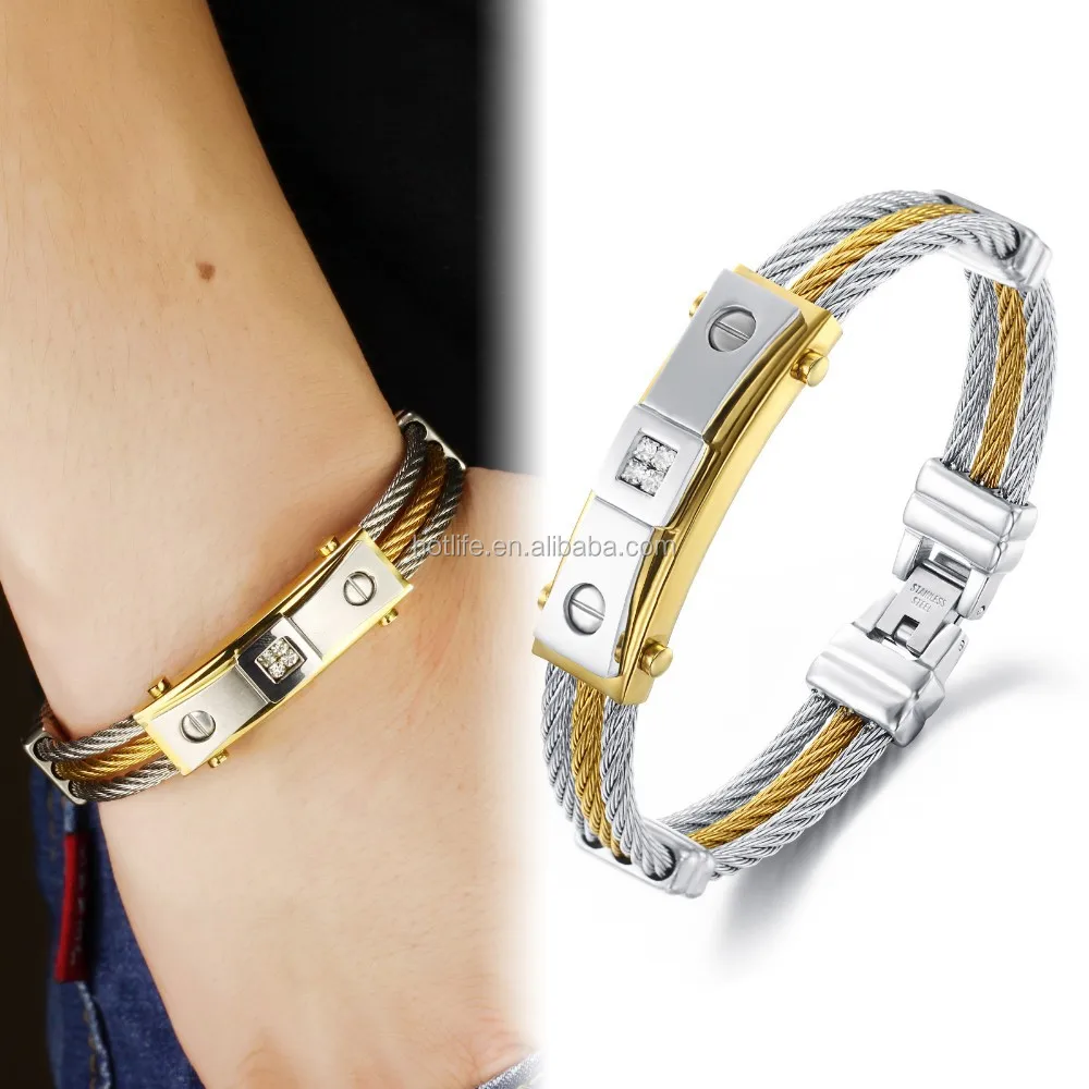 Wholesale Screw Head Bracelet 18k Gold Plated barbed wire Screw Bangle Driver
