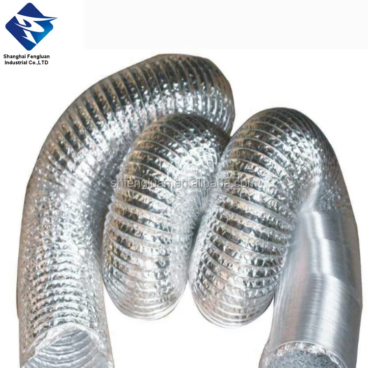 Однослойный гибкий воздуховод/трубка из алюминиевой фольги