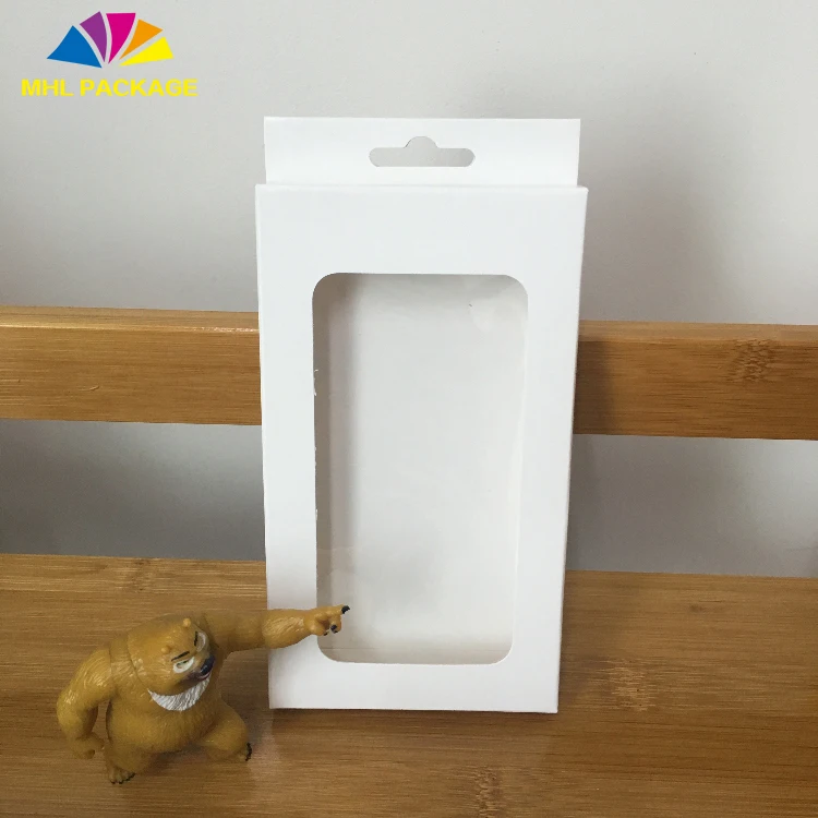 Ready Goods White Paper Cell Phone Cover Packaging Box Customized Paperboard mobile case folders