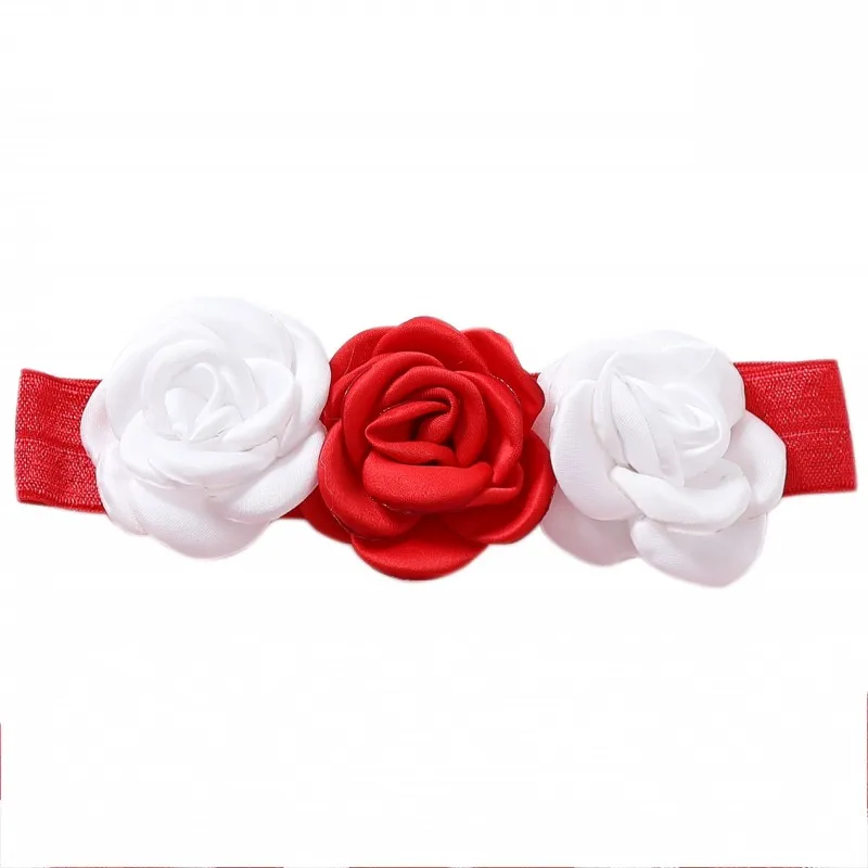 Hot Sale Ivory Hair Accessories Elastic Hair Flower Baby Girl Headband