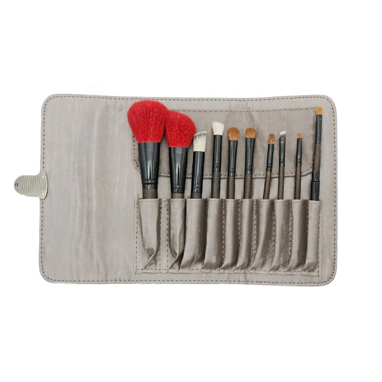 Oem best seller high end multi color cruelty free samples goat hair professional private label brushes makeup with case
