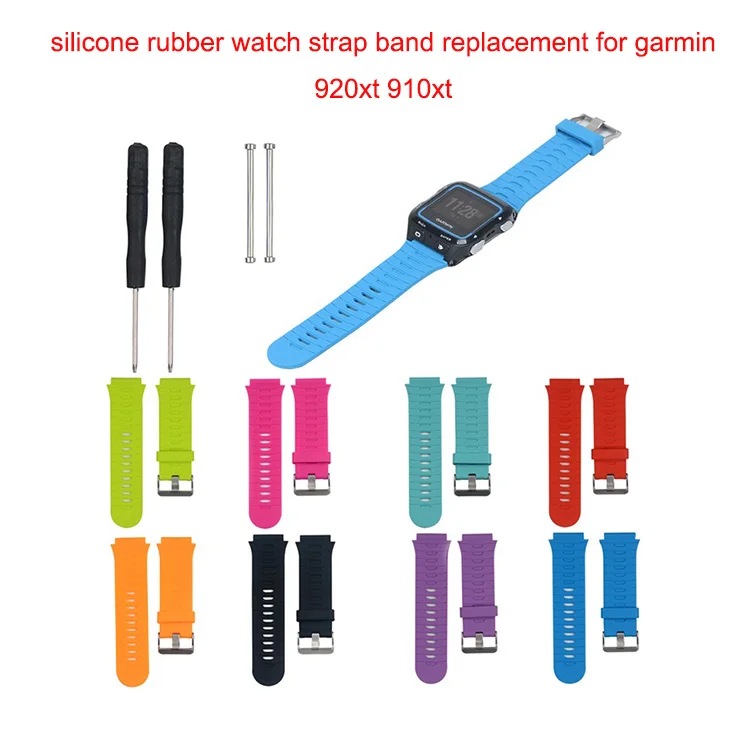 silicone rubber watch straps band for garmin forerunner 920xt 910xt 920