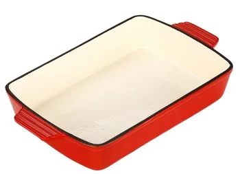 Enamel Baking Dishes Cast Iron Rectangular Roaster Pan