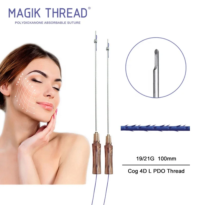 Barbed COG 3D / 4D PDO Thread injectable collagen for face lift