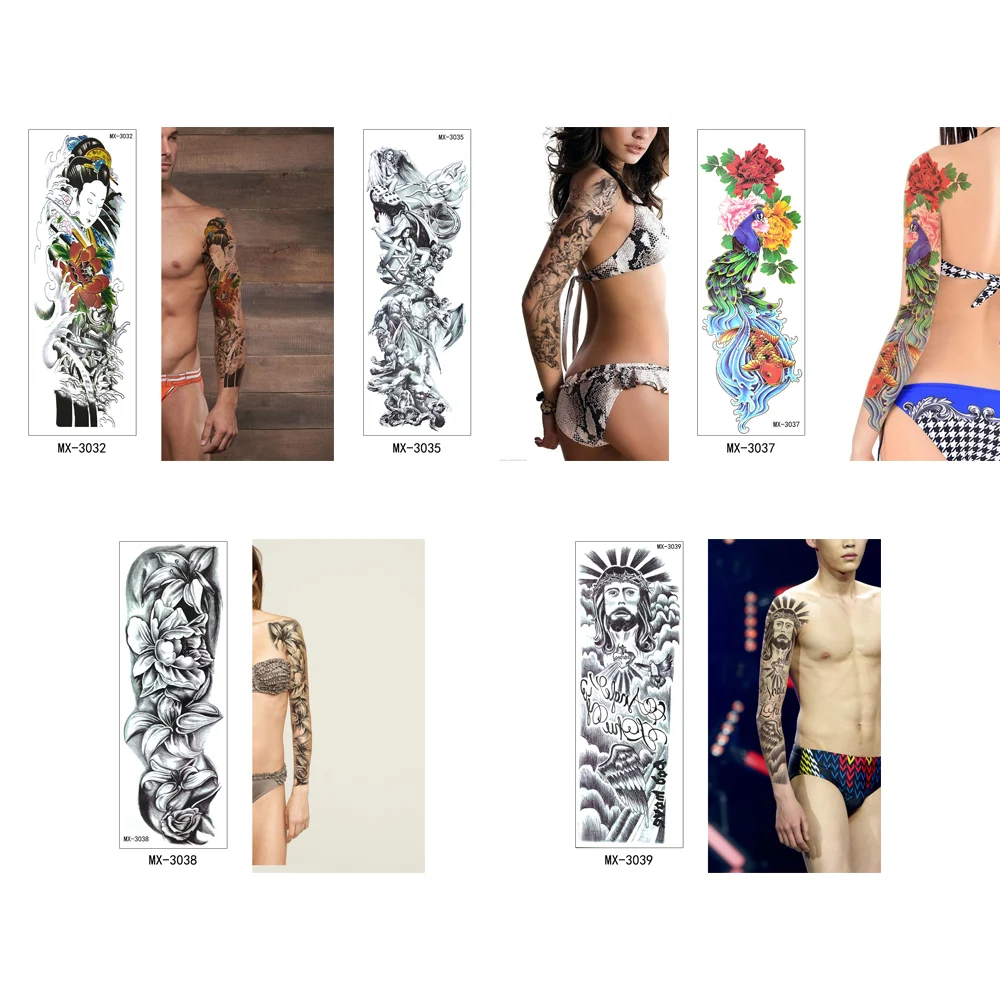 
Body Art Animal Arm Waterproof Sexy Tattoo Sticker MX-3006 -- MX-3058 