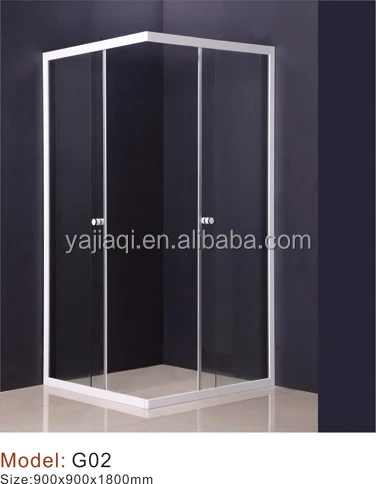 Square Frameless Sliding Economic Shower Doors Bath Shower Cabin