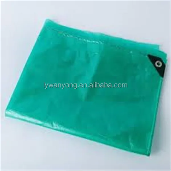green pe recycled plastic canvas fabric tarpaulin good quality  factory price