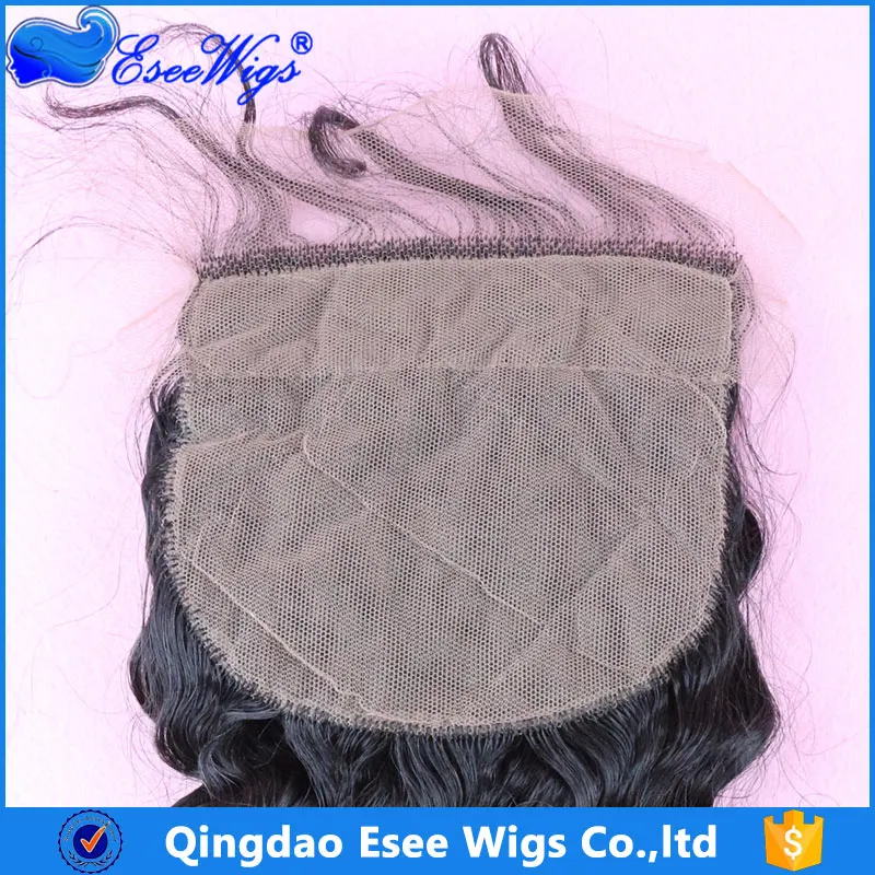 7A Gread 4x4 / 5x5 inch Silk Base Deep Wave Closure Virgin Brazilian Lace Closure Hair Piece 5x5inch Natural Color Density 130%