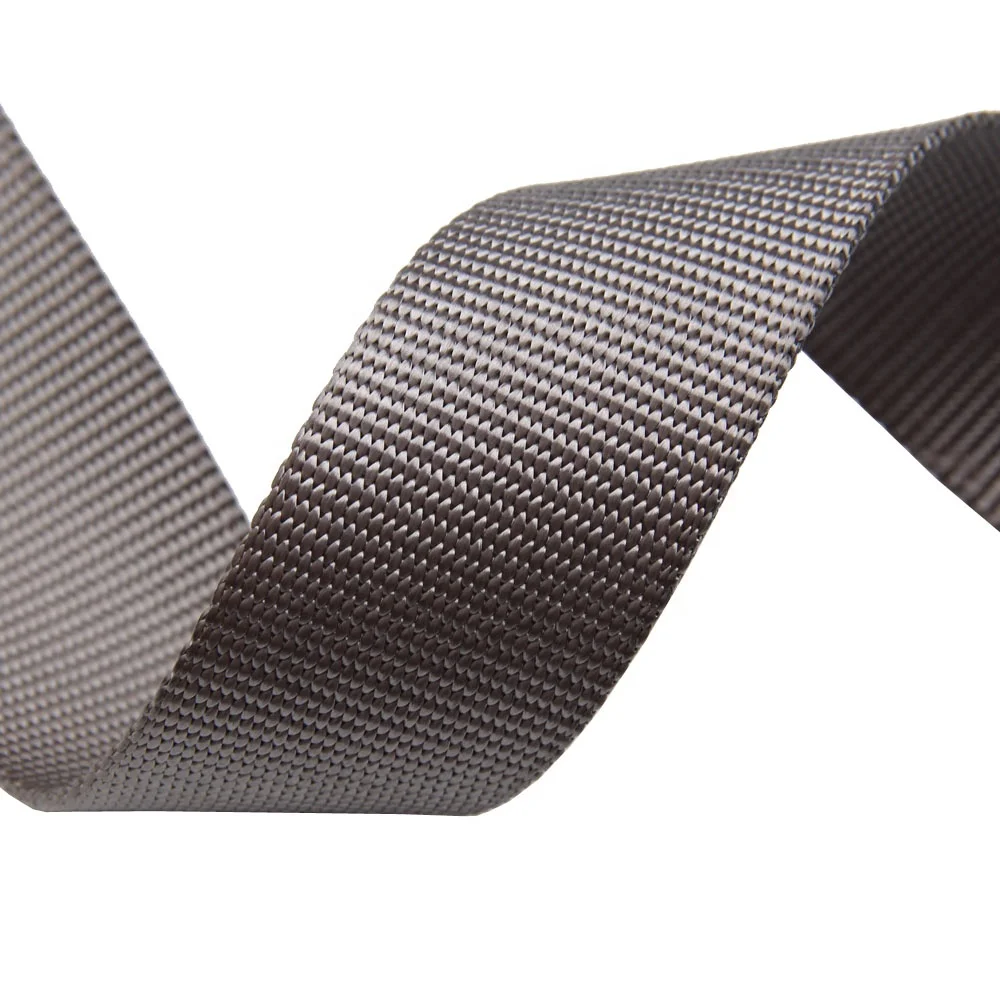 flat 100% nylon webbing  40mm wide 2.0mm thick grey for waist belt