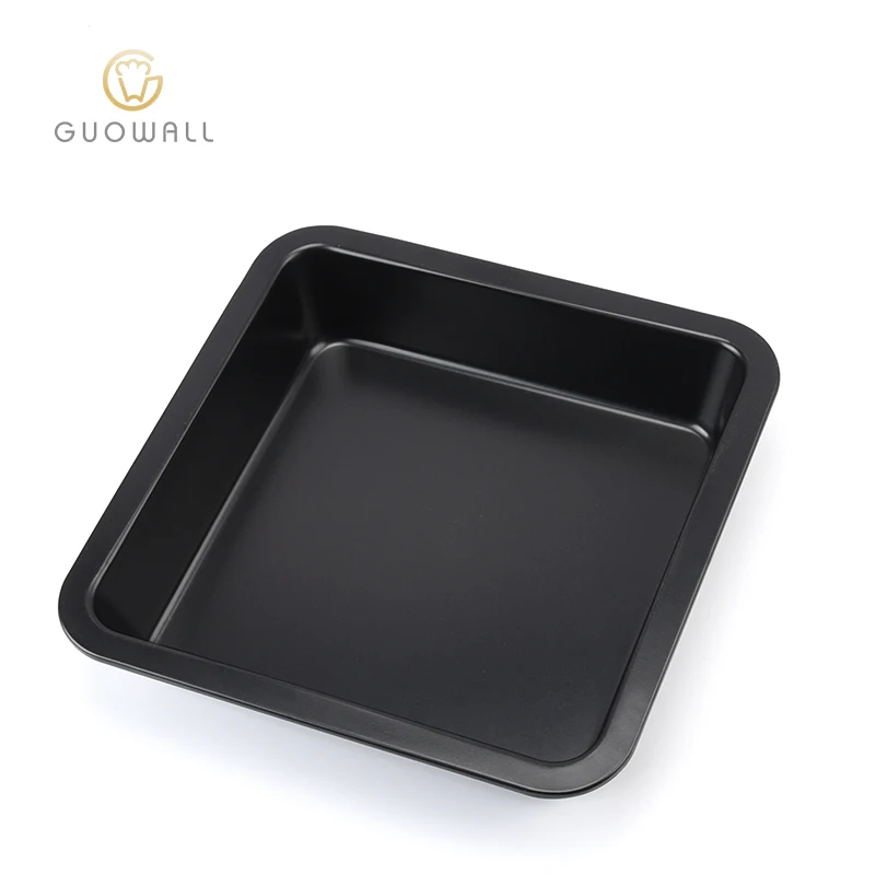 Черная антипригарная квадратная сковорода для пиццы с сыром