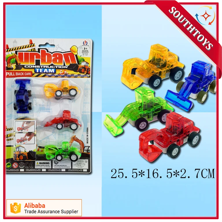 Good Quality 4 Style Assorted Kids mini Construction Toy Truck with wholesale price