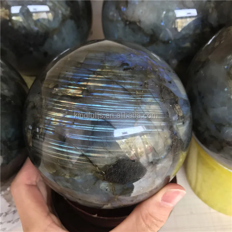 Natural Flashy Labadorite Stone Crystal Ball For Sale