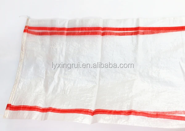 100% virgin 25kg 50kg PP woven transparent food packaging bags rice sack grain sack for sale