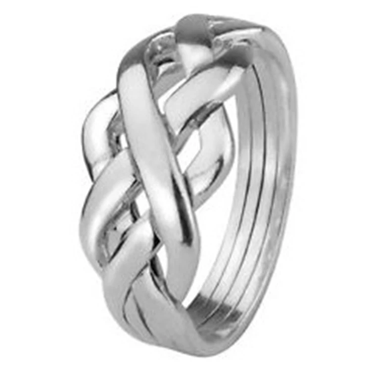 Newest Fashion Jewelry Custom Men 925 Sterling Silver Fashion Chinese Puzzle Ring For Women
