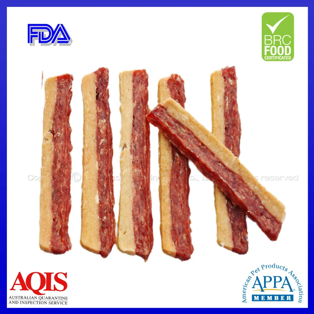 ломтики из рыбы и утятины для собак