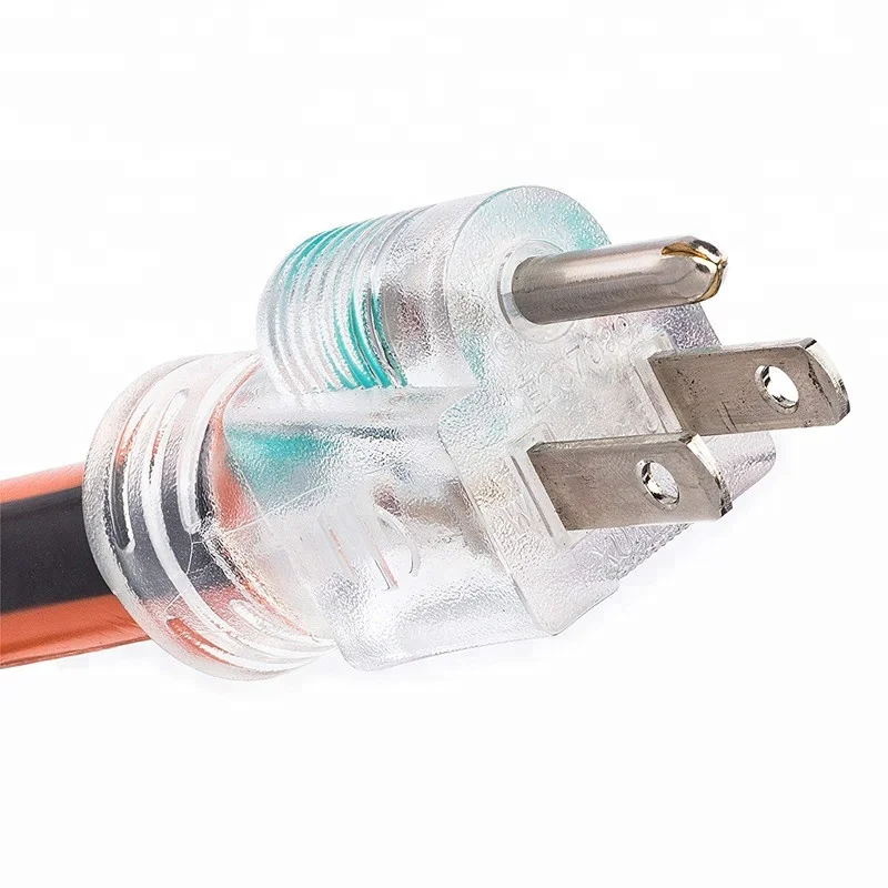 3 Conductor Triple Tap Outdoor Extension Cord -10 Gauge 50 Ft. 10/3 with Lighted Ends